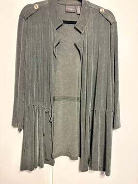 Chico's Travelers jacket 3 XL green army style